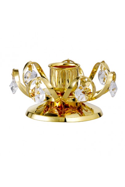 24K GOLD PLATED CANDLE HOLDER (SMALL) 